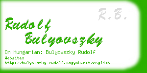 rudolf bulyovszky business card